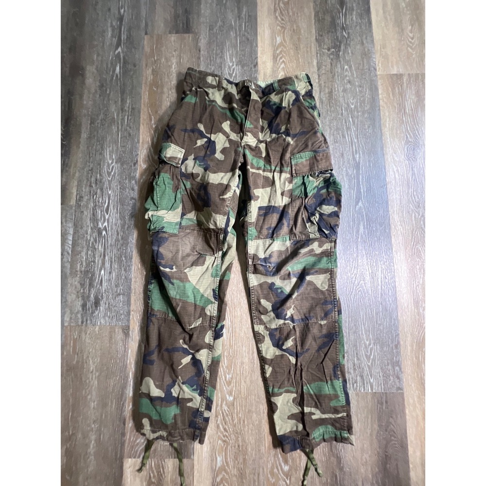 Military Cargo Pants Mens Small-Regular Camo Woodland Ripstop Tactical Trousers